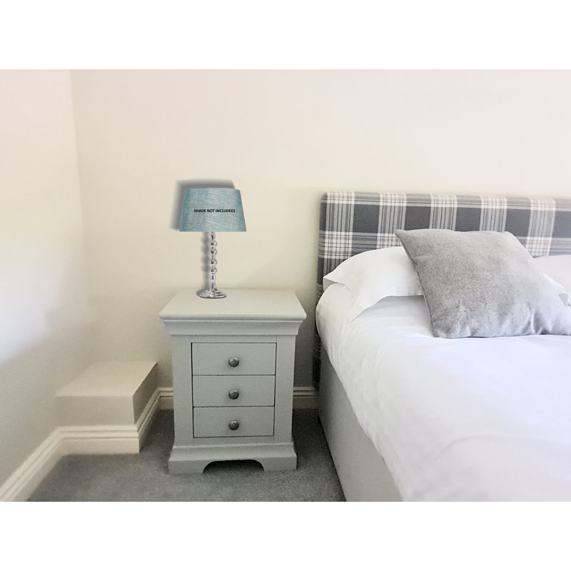 Waukena 30cm Buffet Lamp, Silver