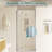 Bi-Fold Frameless Shower Door Walk in Pivot Clear Glass Hinge Shower Door 6mm With Tempered Glass and Explosion-Proof Film-125172983-125172985