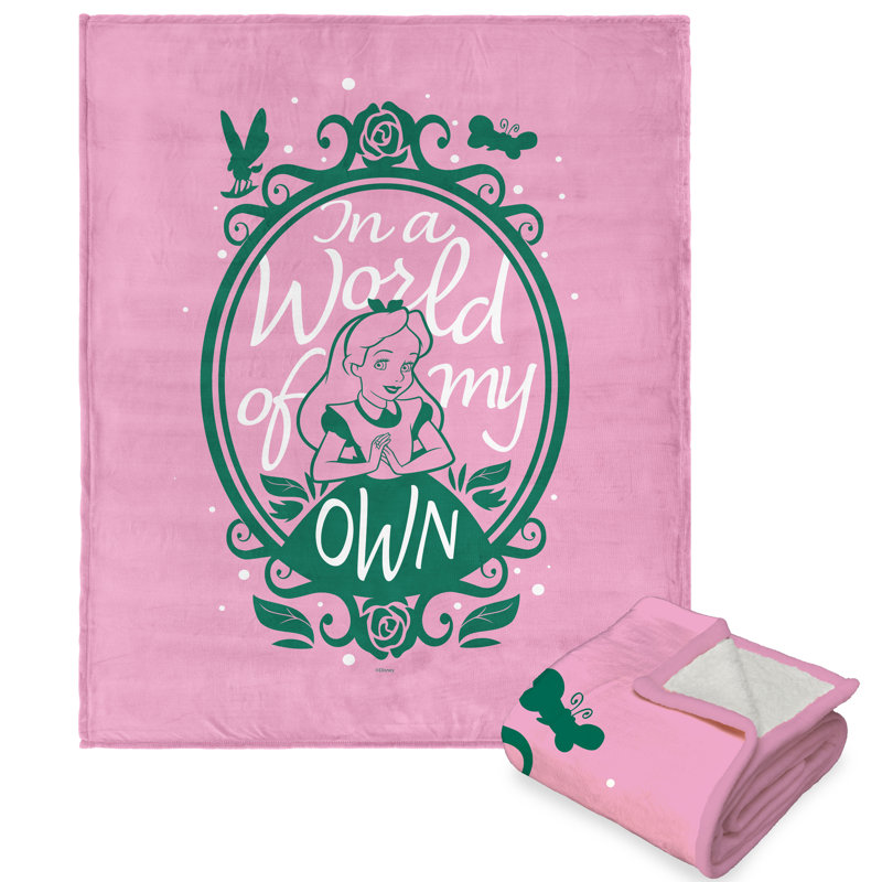 Pink and Green Sherpa Kids Unisex Throw Blanket