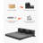 Folding Sofa Bed 3-in-1 Foldable Couch Bed with 2 Pillows Dark Grey Queen