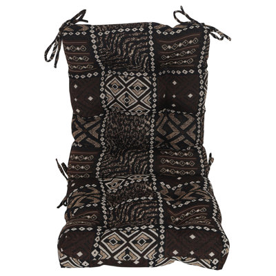 Tapestry Tufted Seat/Back Chair Cushion