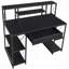 Bureau, bureau avec tablettes ouvertes et huche-685492055