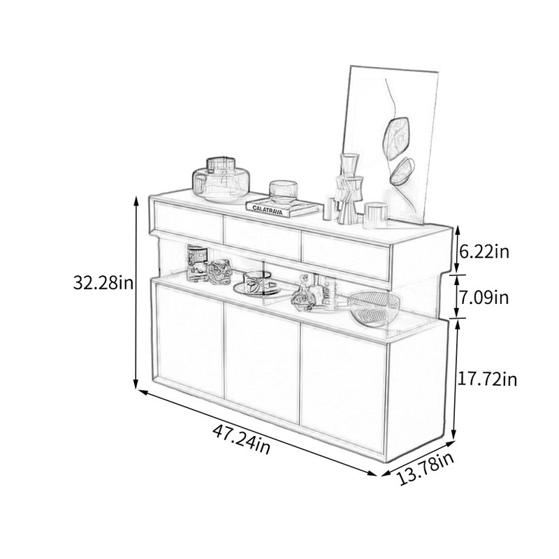 Birchover 47.24'' Sideboard, White