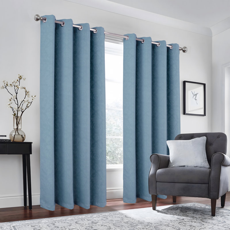 Rideau obscurcissant réversible Cressida, L 52 po x L 84 po, Bleu