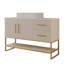 Meuble-lavabo moderne 47,2 po avec lavabo vasque en céramique, armoire autoportante Accent