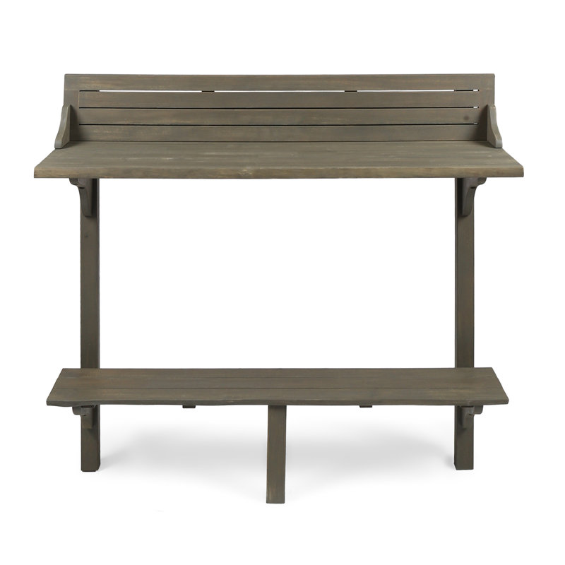 Table de bar d'extérieur en bois d'acacia