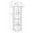 Corner Curio Cabinet with 4 Adjustable Tempered Glass Shelves and Lighting System-514885940