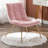 Scheidt 57.15 cm Wide Mid-Century Modern Velvet Lounge Chair with Gold Legs-183123694