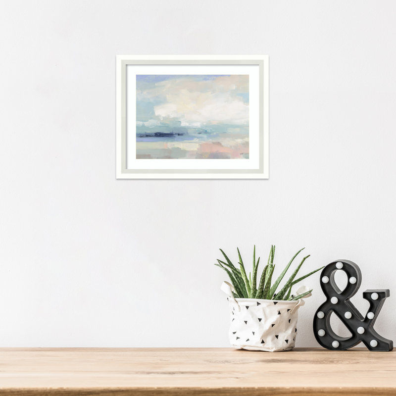 Land Land Water par Julia Purinton - impression encadrée, L 13 po x H 11 po, Blanc