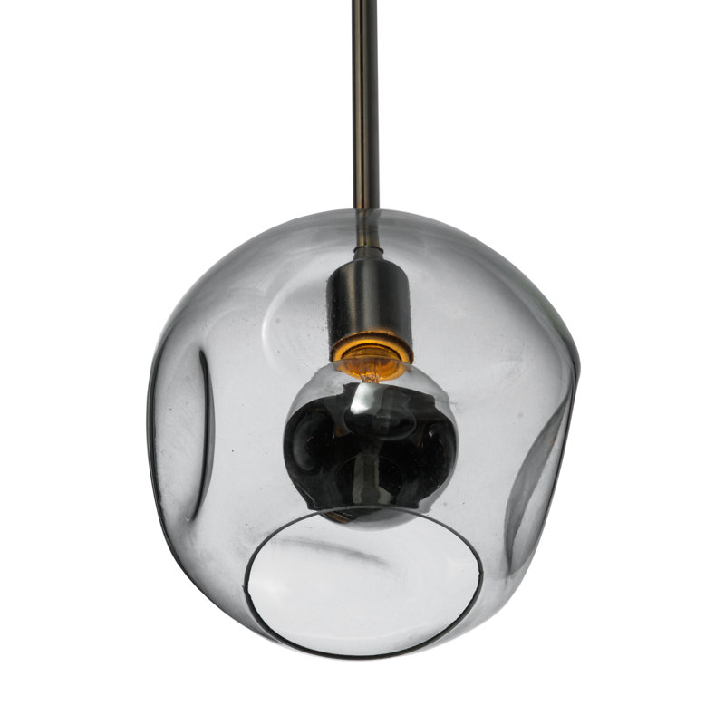 Luminaire suspendu géométrique simple à 1 lumière, H 45,5 po x l 8,5 po x P 8,5 po