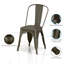 Chaise d’appoint empilable à dossier en lattes de fer Northgate