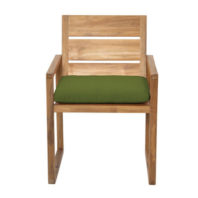 Chaise de patio avec coussin en teck Uvita