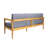Wood 3 With Spill- Inner Fabrics And Slat Ornament - Dark Grey 3 Seater Made From Waterproof Cushioning Finish