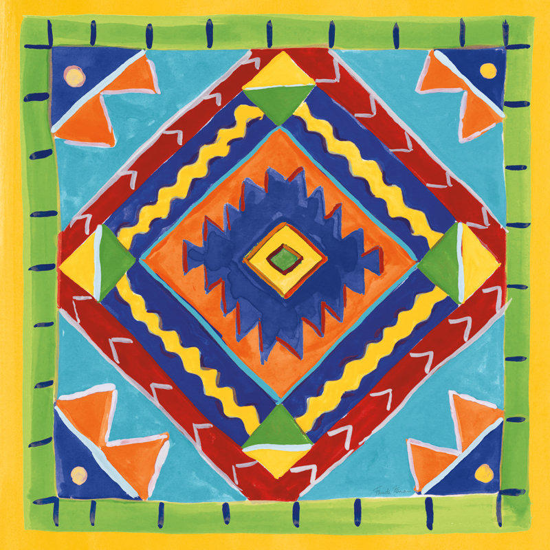 «Manyo Caliente VII Blue» par Farida Zaman - reproduction, H 36 po x l 36 po