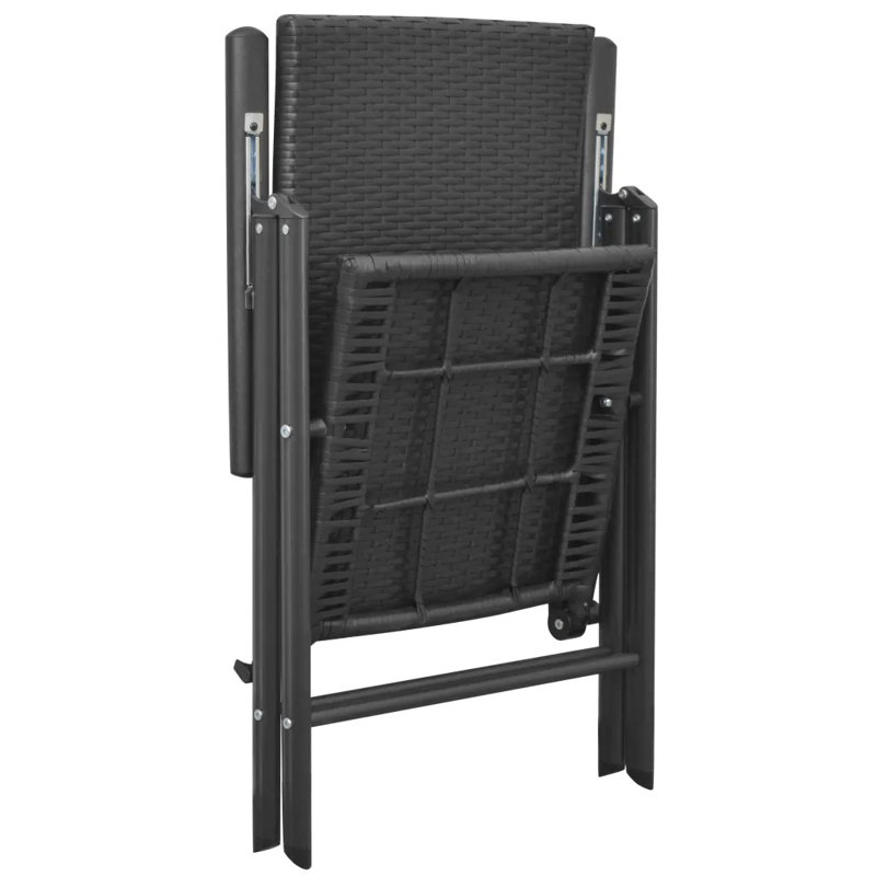 Calin Stacking Patio Dining Armchair, Black