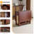 Walnut Wood Foldable Dining Table With Wheels