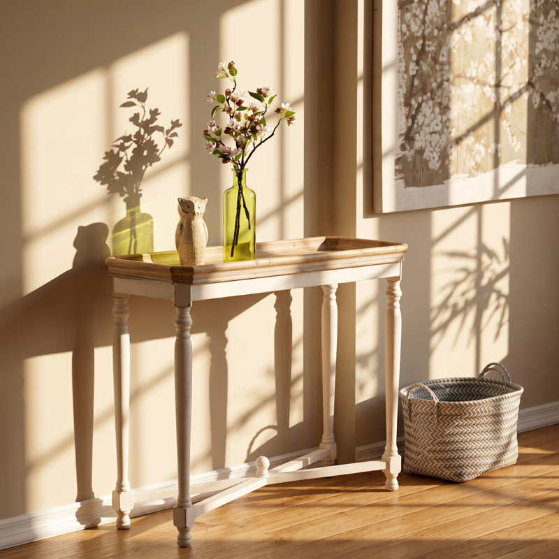 Table console Alcott en sapin massif, dimensions : 107 cm (L) x 36 cm (P) x 77 cm (H)