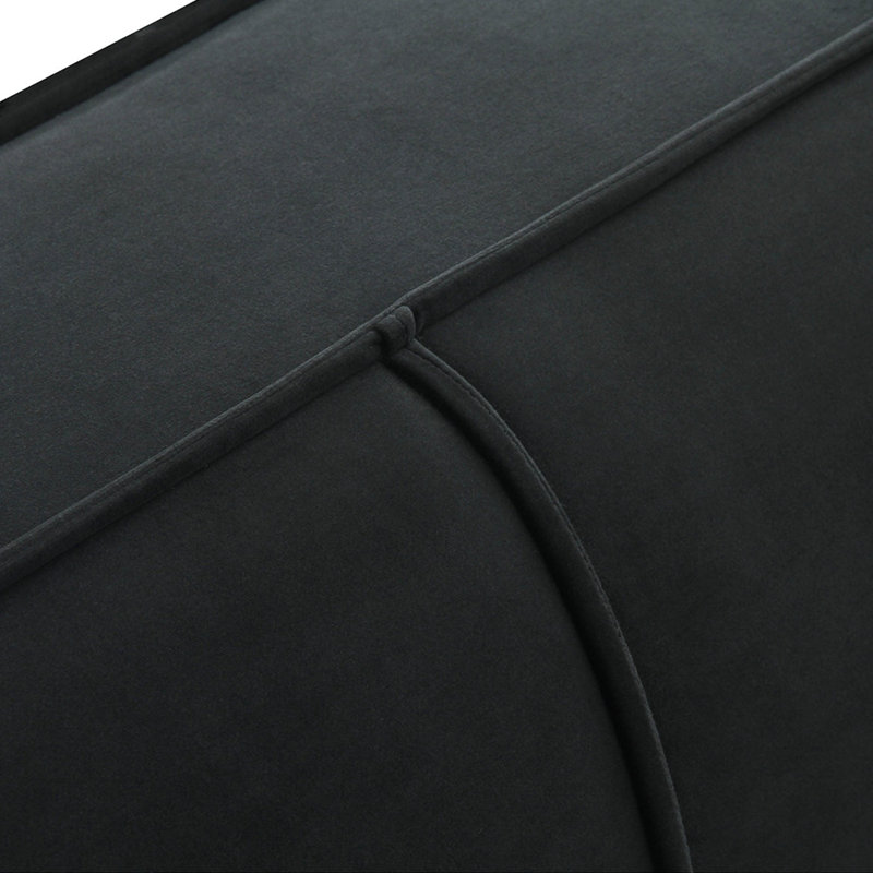 Canapé en velours noir Tov Furniture Olafur, Velours noir