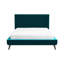 Grand lit plateforme en velours Dillon