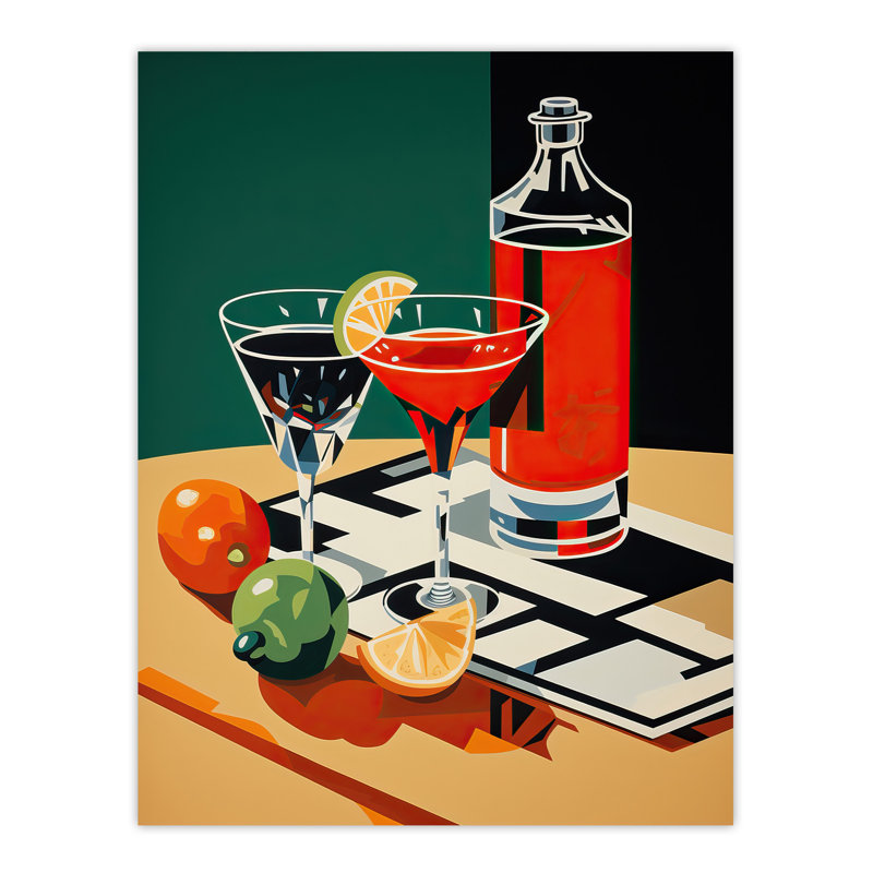 Wall Art Print That Friday Feeling Negroni Aperitif Drinks Graphic Design Painting Poster