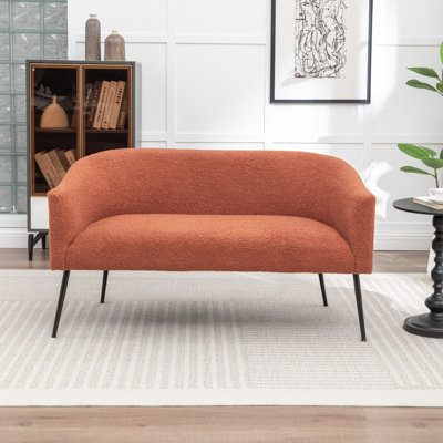Jameila  Upholstered Faux Fur Loveseat