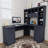 Modern L-shaped White Computer Desk For Home Office,wood Office Desk With Drawer And Bookcase-314858784