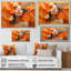 Portrait de femme orange avec fleurs Bloom I - art mural mode-1031502804-1031502827