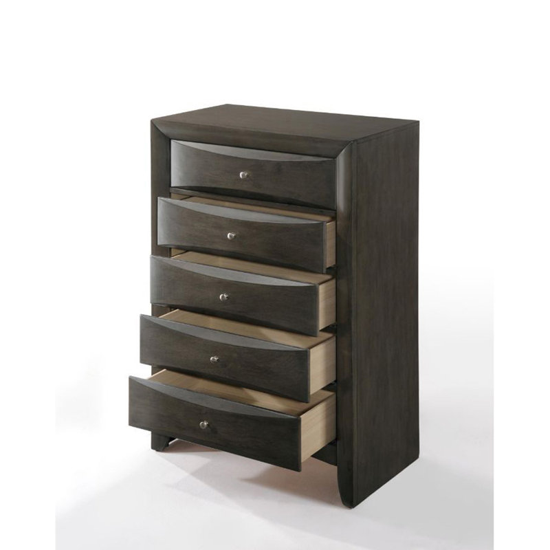Houchins 5-Drawer Chest, Gray Oak 1