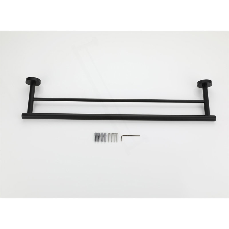 Porte-serviettes mural 23,6 po, Noir mat