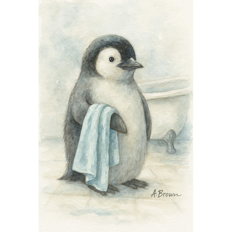 Art sur toile, pingouin II