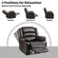 Fauteuil inclinable électrique en similicuir de 37,1 po de largeur-292229415