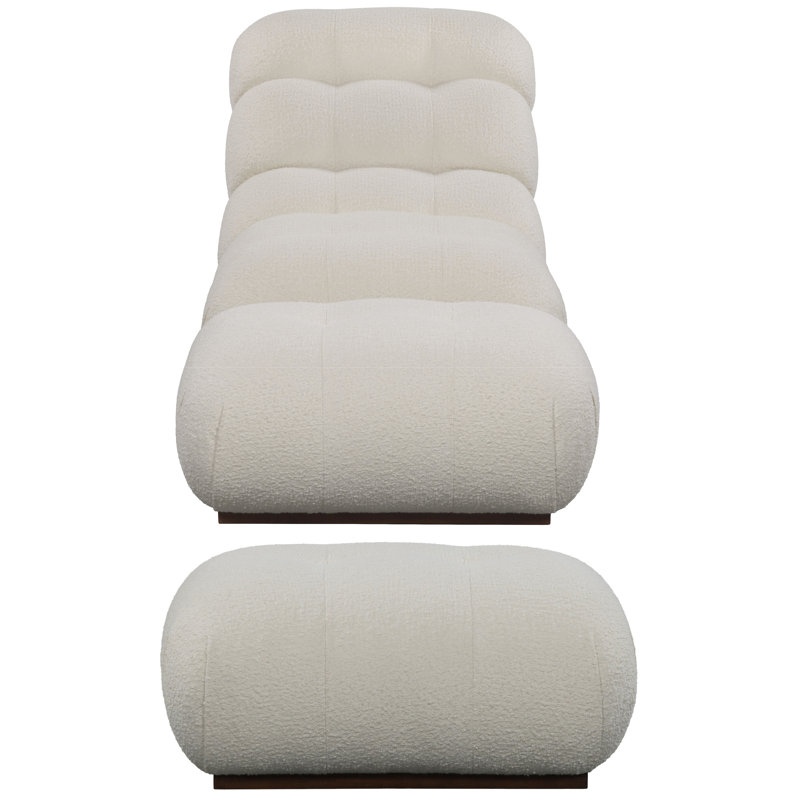 Ortegon Upholstered Accent Chair with Ottoman