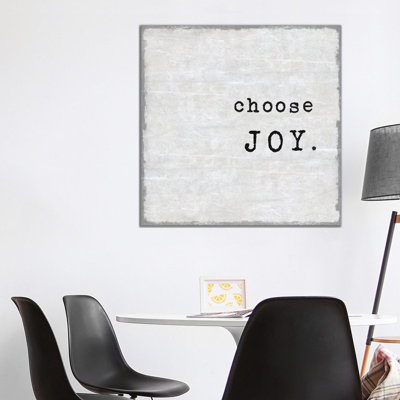 Choose Joy by Jamie MacDowell - Wrapped Canvas Print