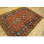 Small Size Rustic Tribal Geometric Antique Late 19th Century Caucasian Kazak Rug