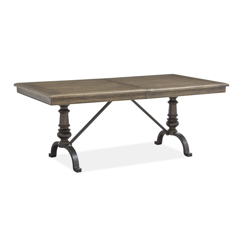 Extendable Metal Base Dining Table