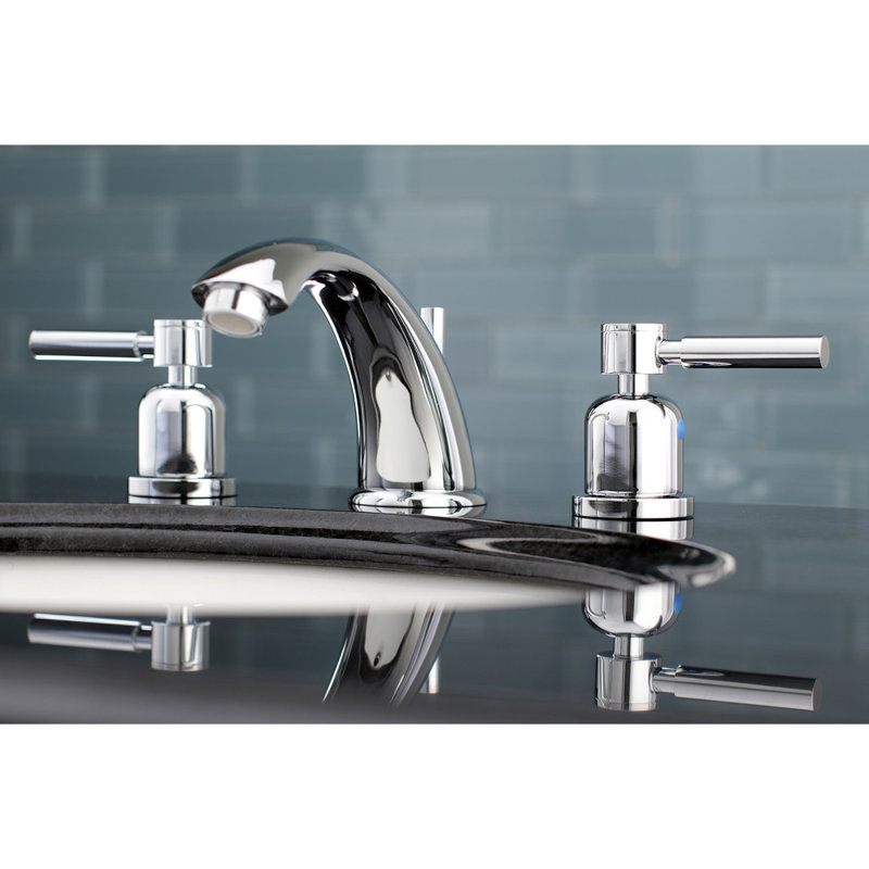 Robinet de salle de bain espacé Kingston, Chrome poli