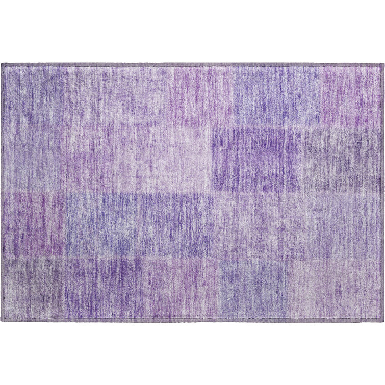 Premium Machine Washable Prisco Lavender Rug