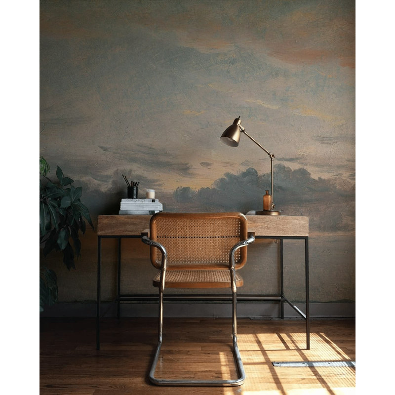 Papier peint horizon ciel nuageux, L 100 po x L 96 po