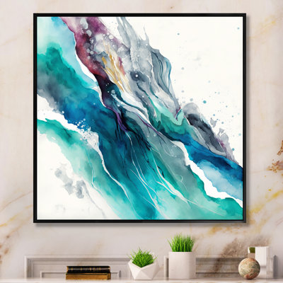 «Celebrations in Turquoise Shades of Blue I», reproduction sur toile
