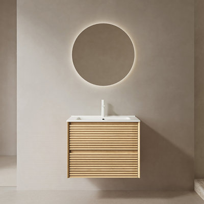 Bathroom Vanity With Sink, Wall-Mounted Floating Storage Cabinet With Drawers