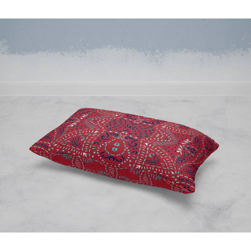 Coussin Free Free, Bleu/rouge
