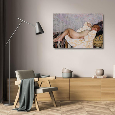 "Nu couché" par Henri Lebasque - Art sur toile tendue avec châssis