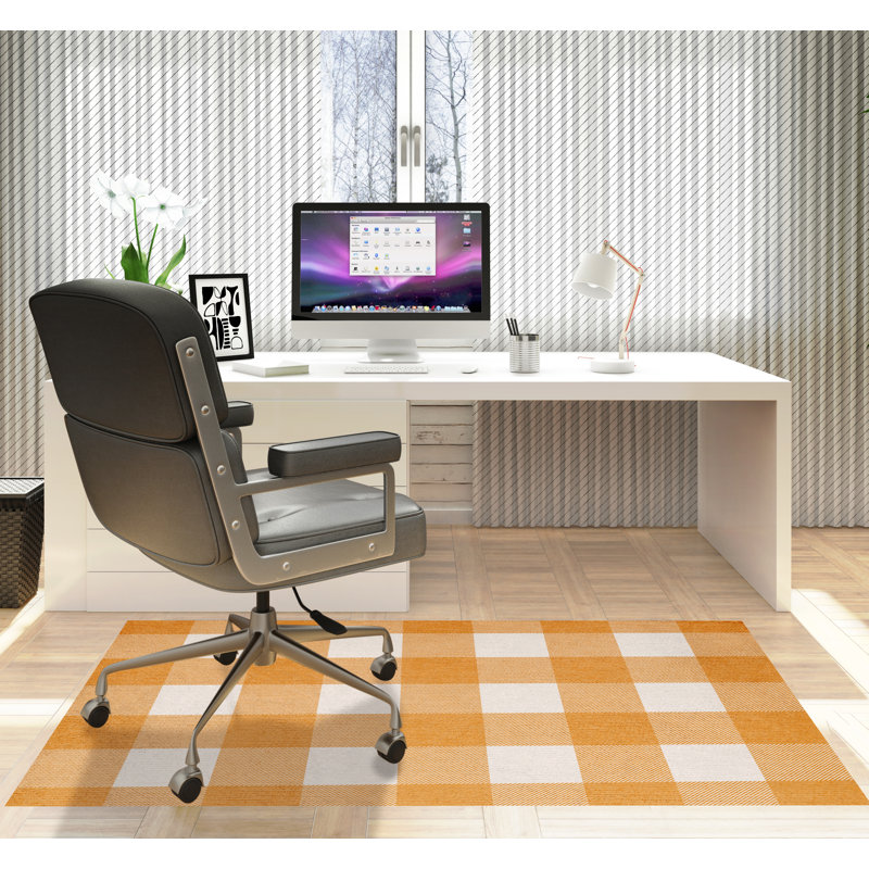 Tapis de chaise rectangulaire Chico, L 36 po x L 60 po, Orangé