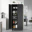 Armoire de rangement en métal 71 "avec roulettes et serrure, armoire en métal robuste