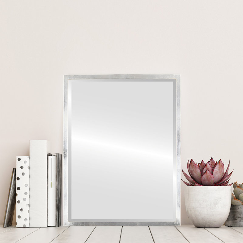 Miroir d'appoint Campblin, Feuille brune argentée, H 13,12 po x l 17,12 po