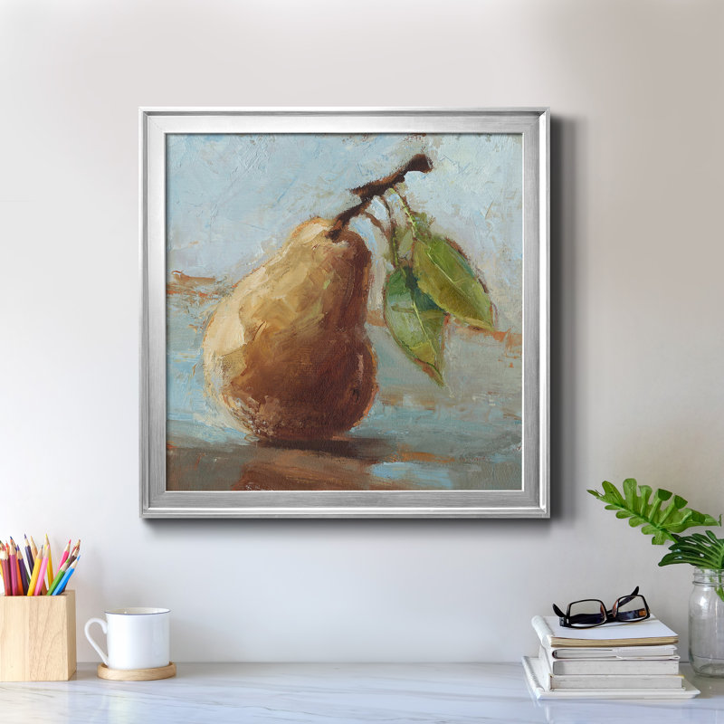 Impressionist Fruit Study II - reproduction encadrée de qualité supérieure - prête à être accrochée, Toile avec cadre argenté