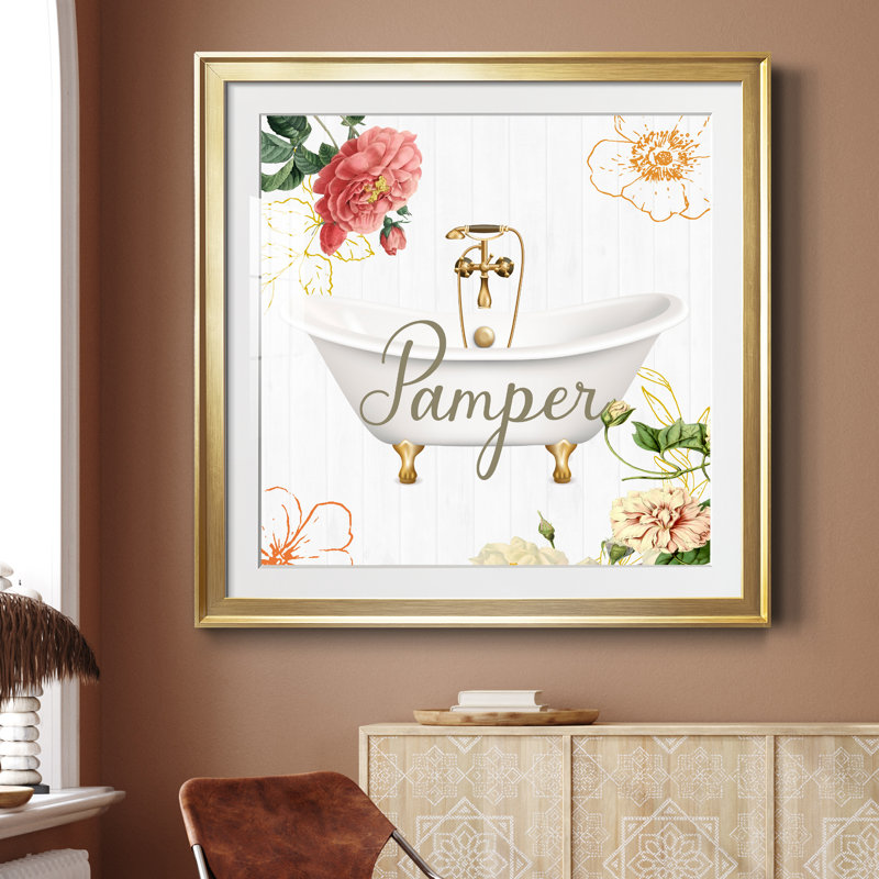 Pamper - cadre photo, impression sur papier, Cadre doré, H 26,5 po x l 26,5 po x P 1,5 po