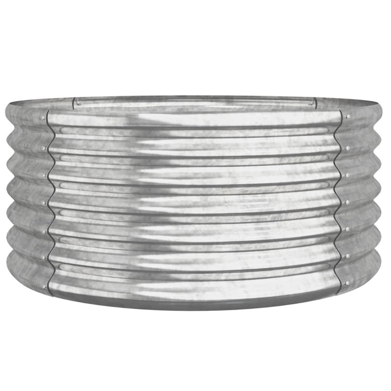 Garden Raised Bed Powder-coated Steel, Sliver, 26.77" H x 31.50" W x 31.50" D