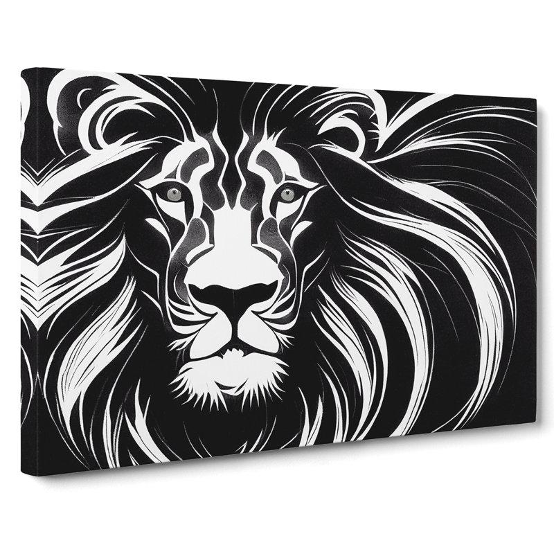 Wondrous Lion Abstract - Wrapped Canvas Print, 35cm H x 50cm W x 3cm D