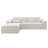 104.3*68.9"Modular Sectional Sofa Seat,Upholstered Compressed Couch For Living Room,Bedroom,Apartment,No Assembly Required,2PC Free Combination,Plush Corduroy Fabric-614027136-614027142-614027140